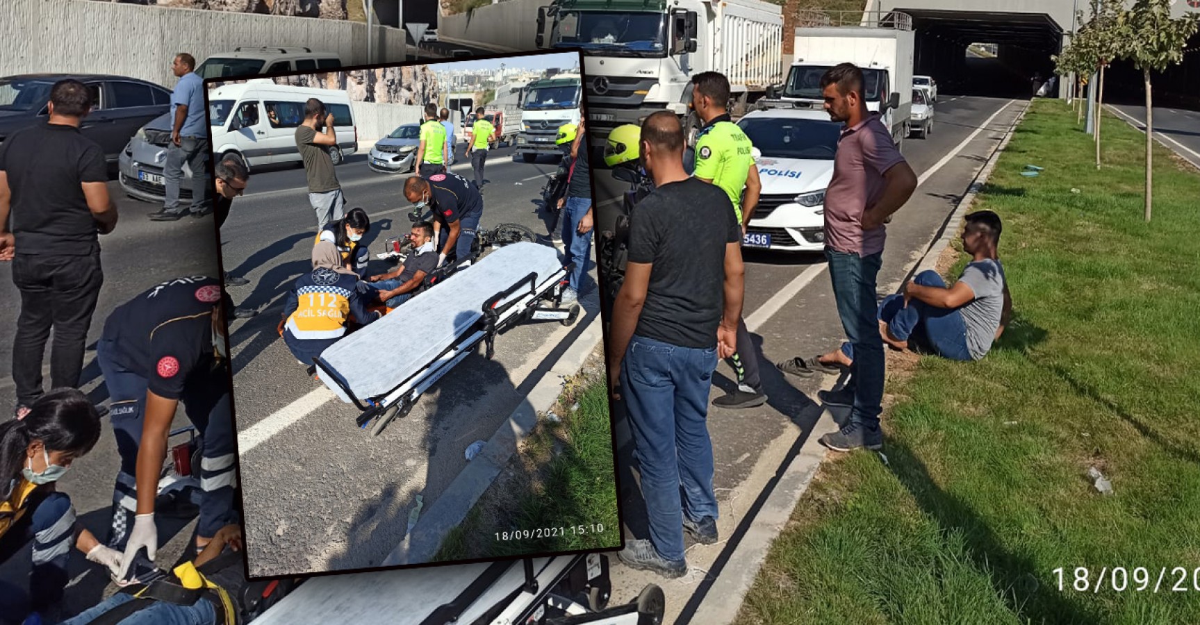 Urfa'da otomobil motosiklete çarptı