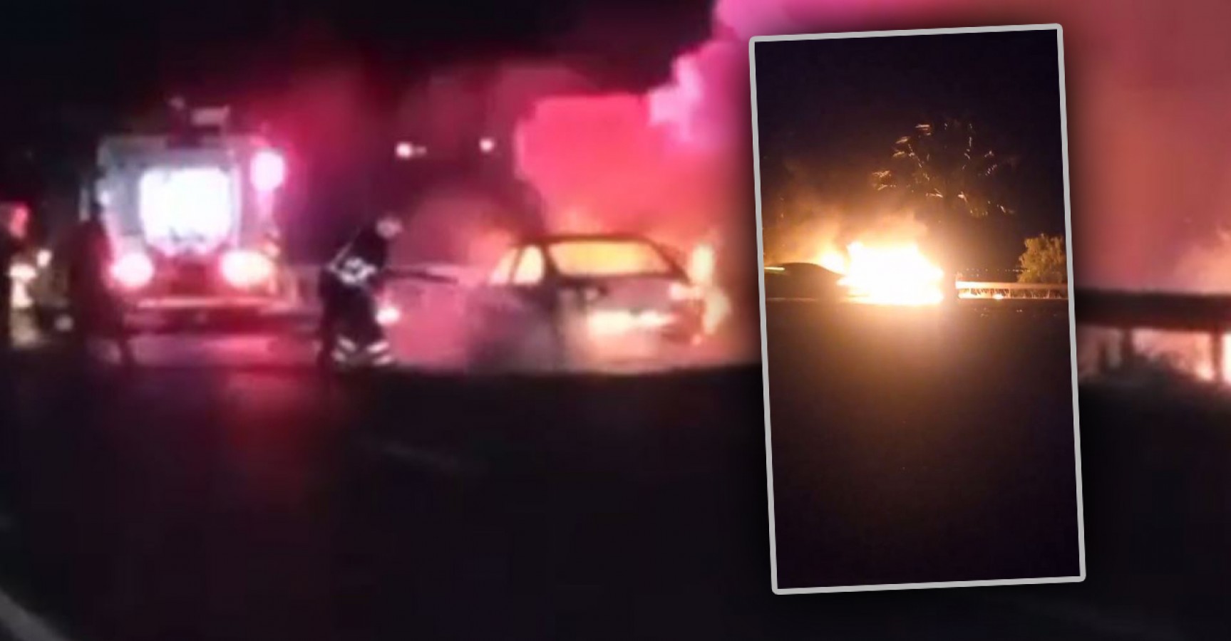 Urfa'da lüks otomobil yarım saatte kül oldu