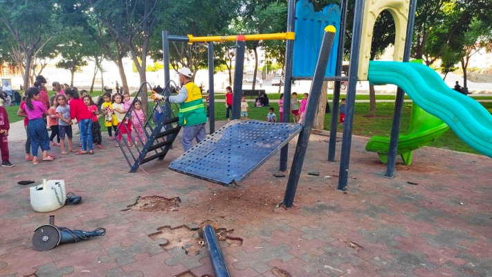 Siverek'te oyun parkı tahrip edildi
