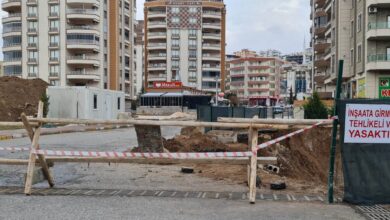 Karaköprü'de inşaat temeli kazılan sokağın temeli kaydı
