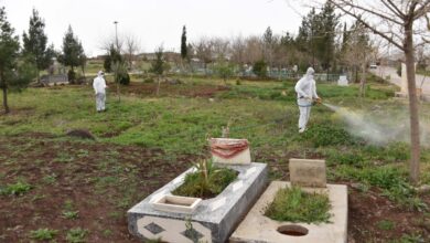 Siverek'te mezarlıklar yabani otlardan temizlendi