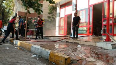 Karaköprü'de zincir markette yangın