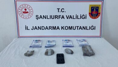 Şanlıurfa'da jandarma birimlerinin ortak uyuşturucu çalışmasında 2 kişi yakalandı