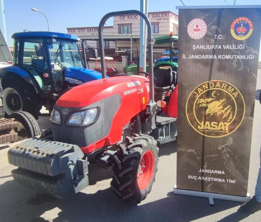 Isparta'da çalınan traktör Urfa'da bulundu