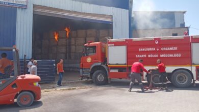 Şanlıurfa OSB'de tekstil firmasının deposunda korkutan yangın