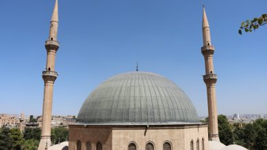 Dergah Cami minaresinde onarım çalışması tamamlandı