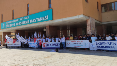 Şanlıurfa'da doktorlar iş bırakma eylemi başlattı