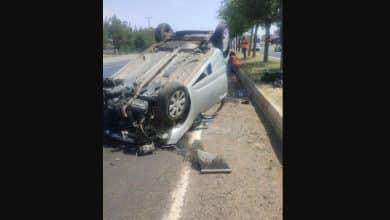 Siverek’te otomobil kontrolden çıkıp takla attı, sürücü yaralandı.