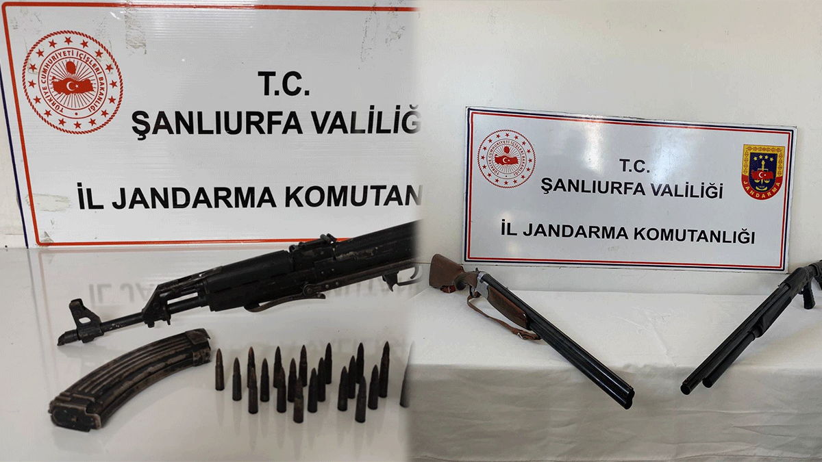 Şanlıurfa İl Jandarma Komutanlığı ekiplerince Siverek ve Haliliye’de yapılan denetimlerde ruhsatsız silahlar ele geçirilirken, 3 şüpheli hakkında adli işlem başlatıldı.